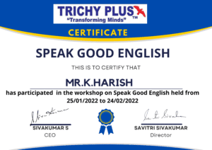 TRICHY PLUS SPOKEN ENGLISH Class