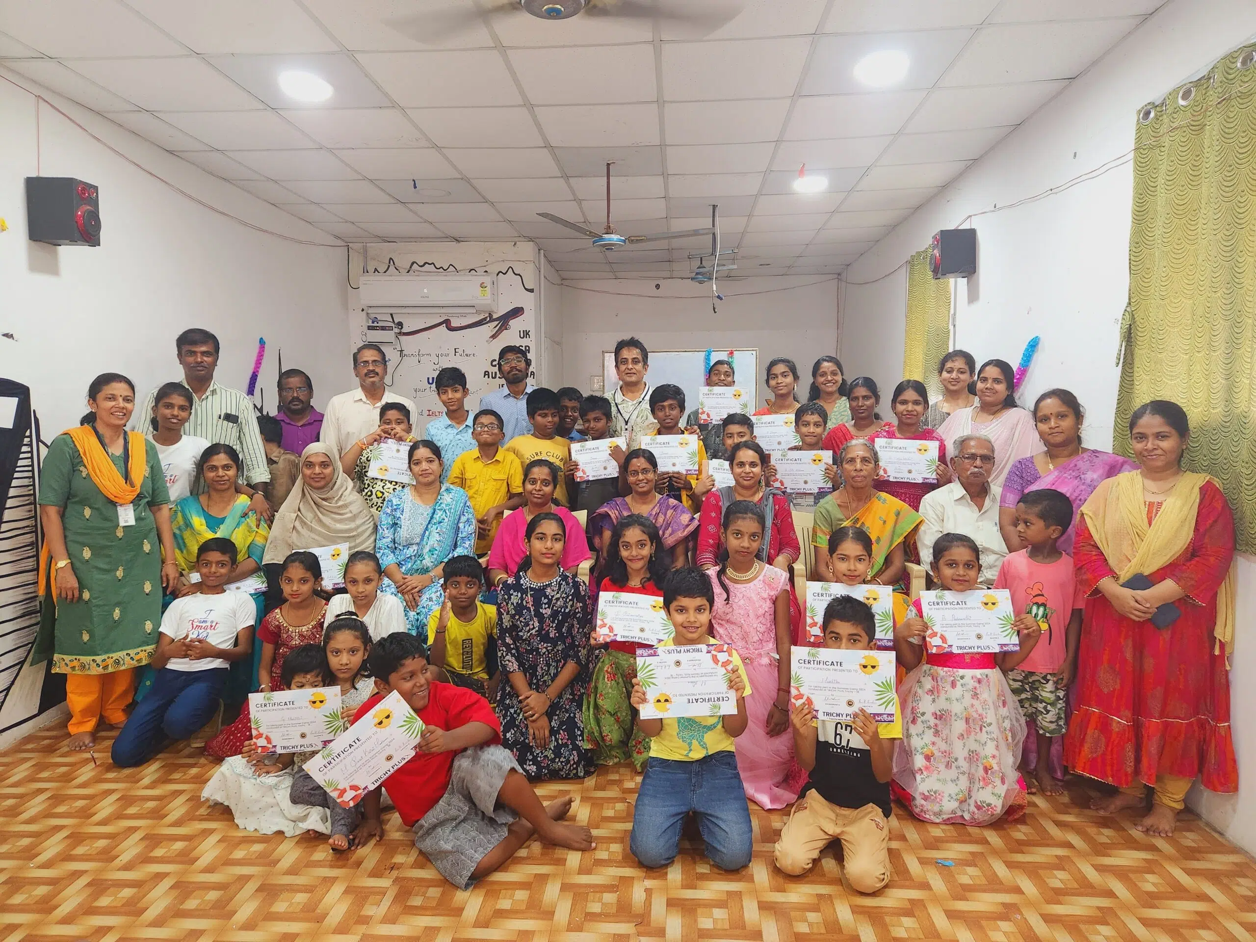 Summer camp certificate distribution