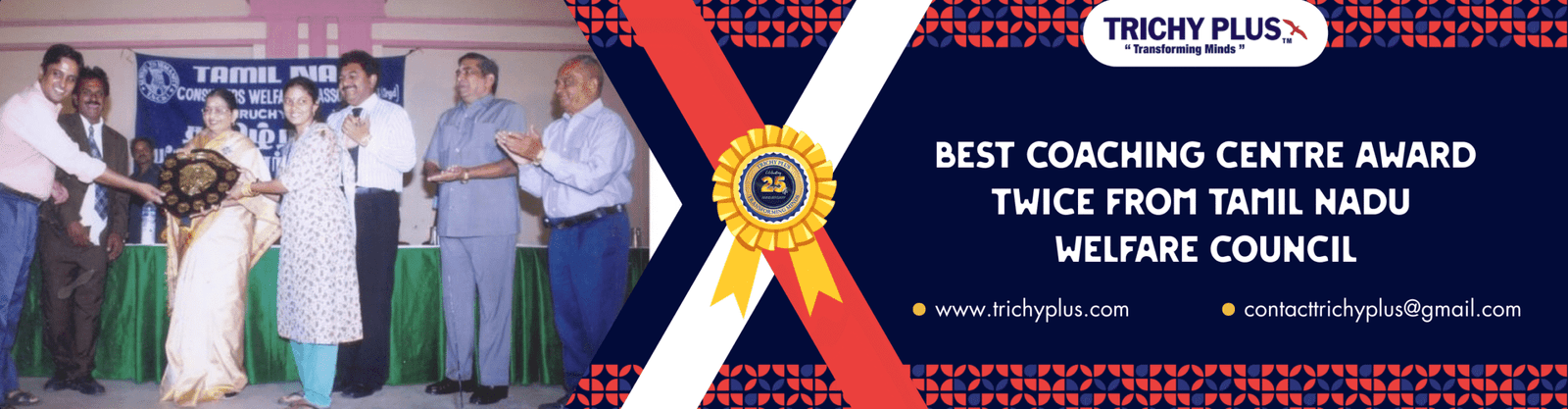 Best Coaching Center Award Twice from Tamil Nadu Welfare Council