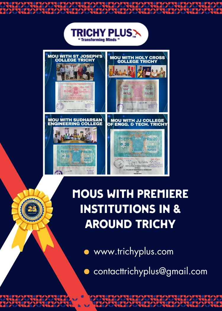 MoUs with Premiere Institutions in and around Trichy